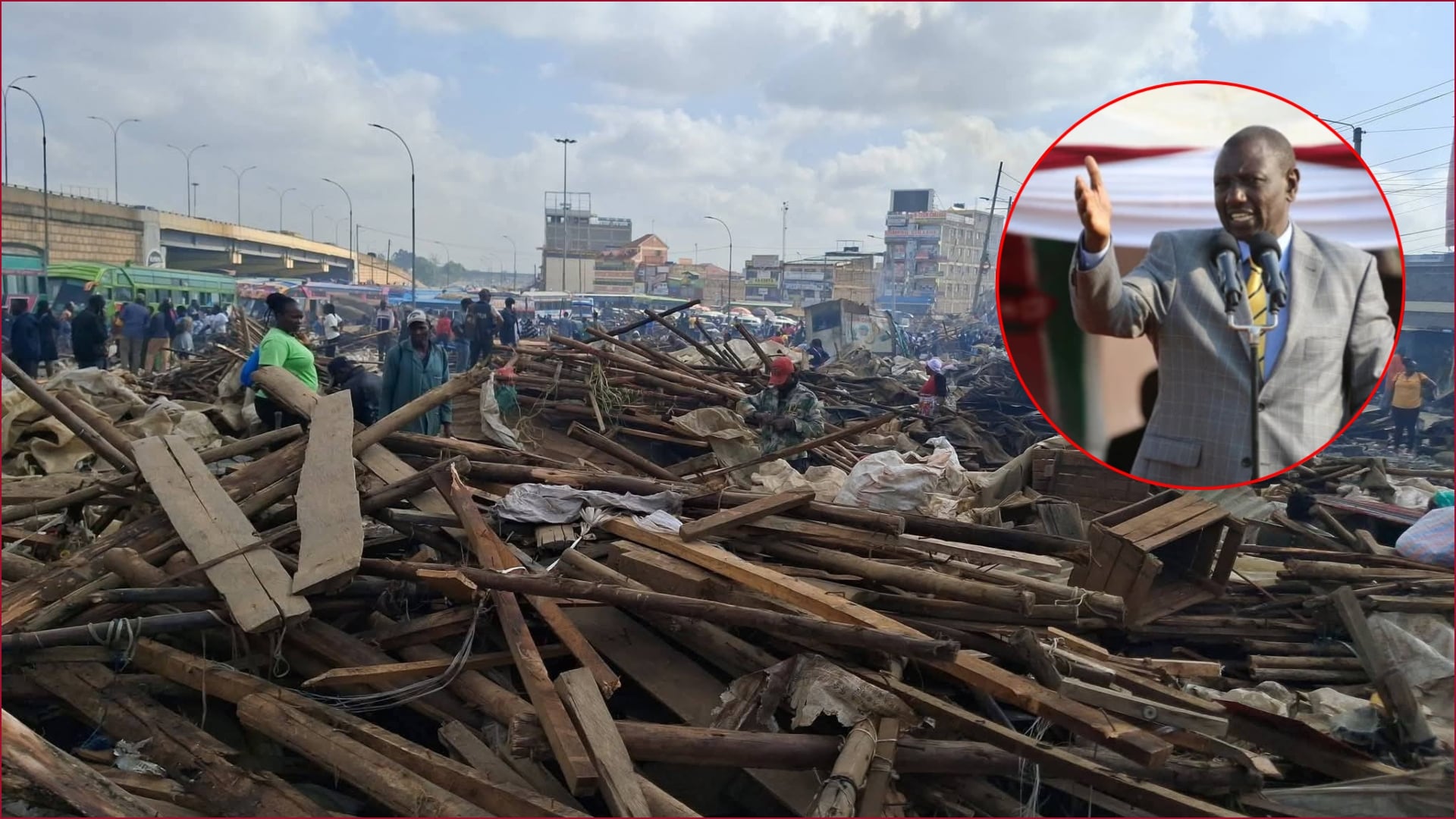 President William Ruto called out Kiambu leaders for trading blame games over Githurai demolitions.